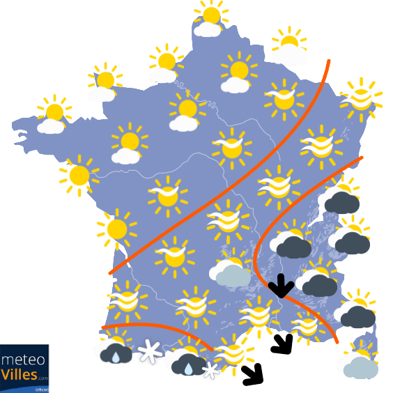 Frais et ensoleillé, puis plus doux et perturbé