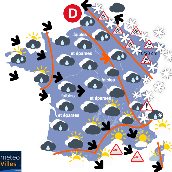 Tentative d'incursion d'air froid scandinave