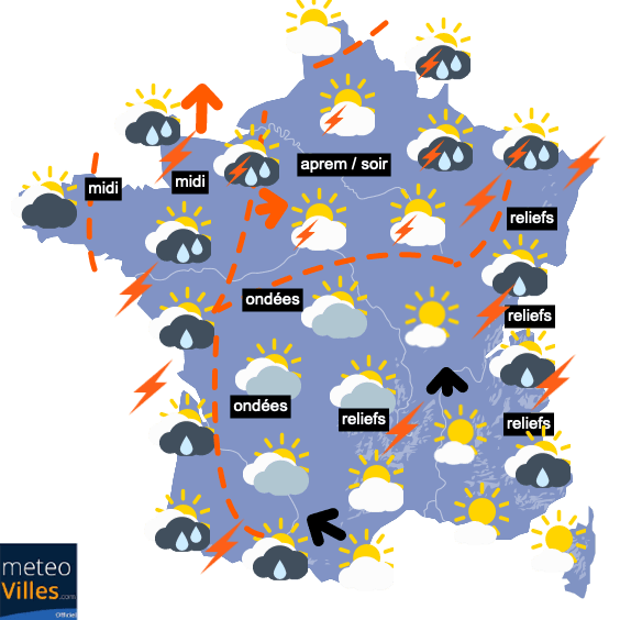 Orageux, puis retour de l'été