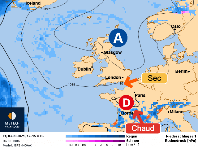 Carte de prévisions d'europe du Vendredi 3 septembre 2021