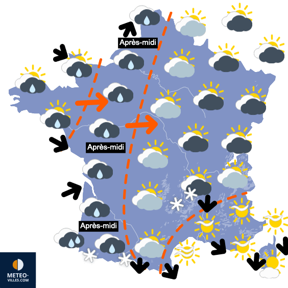 Souvent pluvieux jusqu'à vendredi