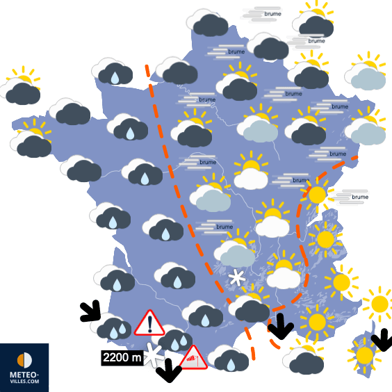 Encore une longue période calme - grise et froide au nord