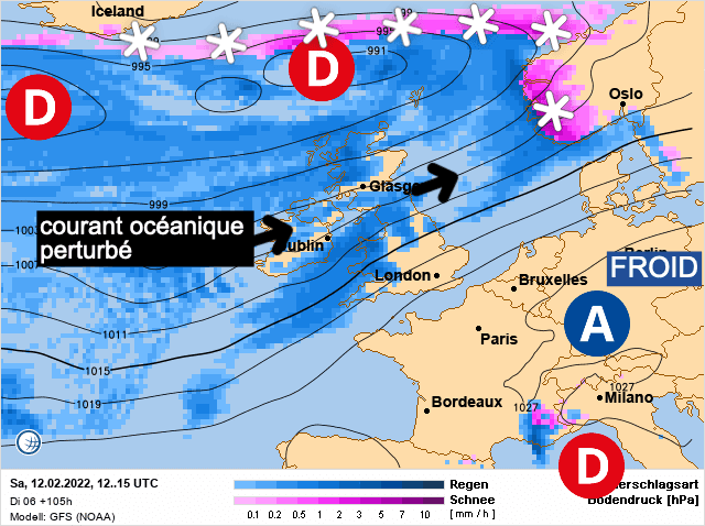 Carte de prévisions d'europe du Samedi 12 février 2022