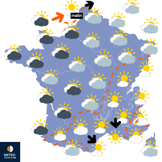 Pont de l'Ascension nuageux et frais au Nord