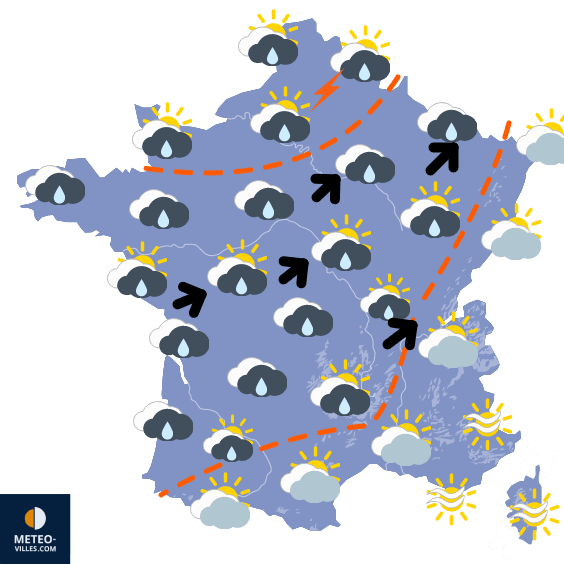 Carte de prévisions du temps du Samedi 4 mai 2024