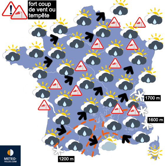 Très agité, avant un week-end beaucoup plus froid
