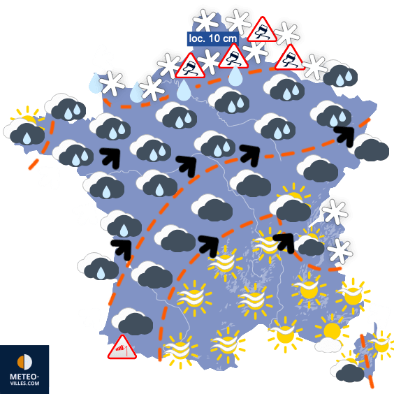 Neige au nord avant un refroidissement plus généralisé