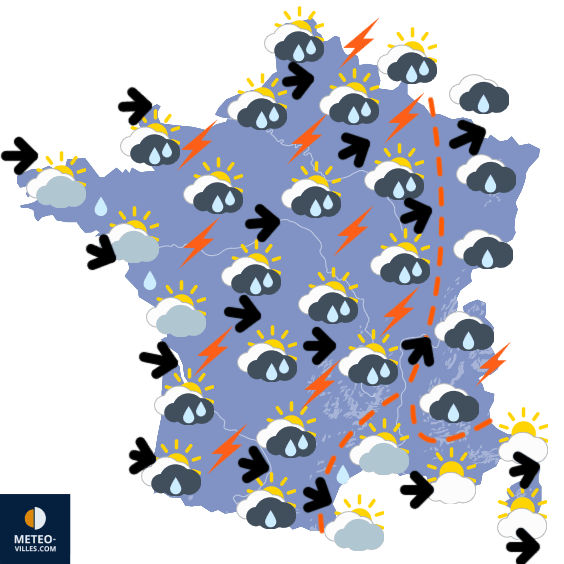 Carte de température France