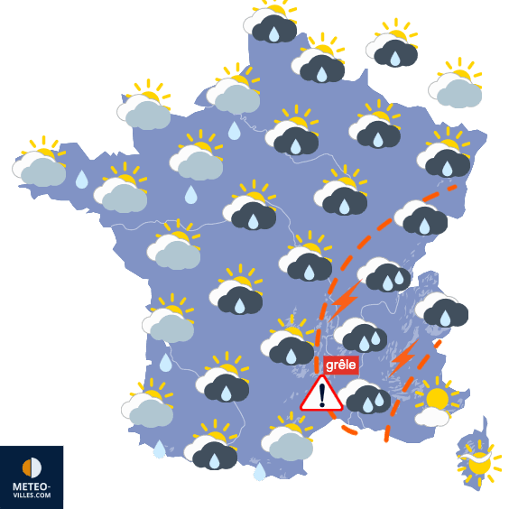 Carte de température France