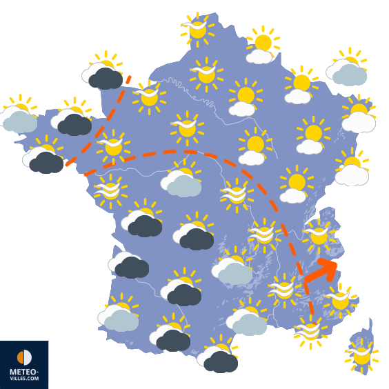 Carte de température France