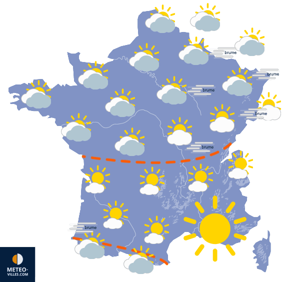 Carte de température France