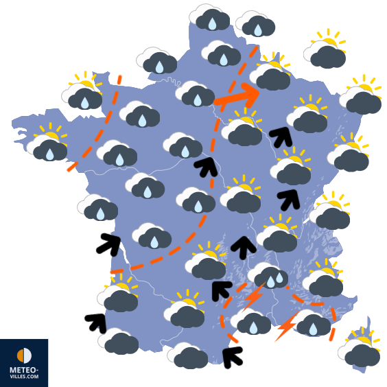Carte de température France