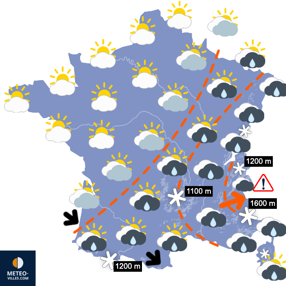 Carte de température France