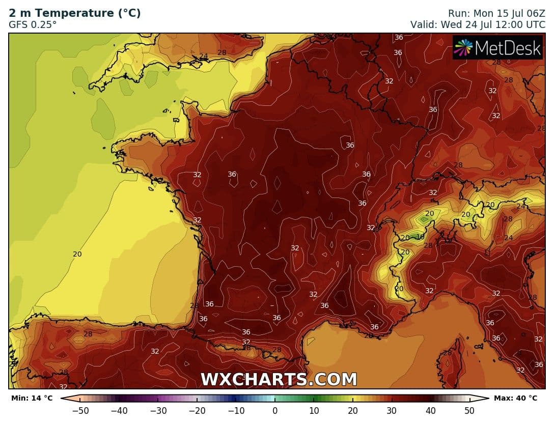 Image d'illustration pour Vers une nouvelle canicule fin juillet?