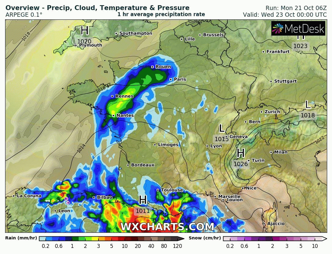 Image d'illustration pour Episodes pluvieux et orageux dans le Sud : suivi et prévisions