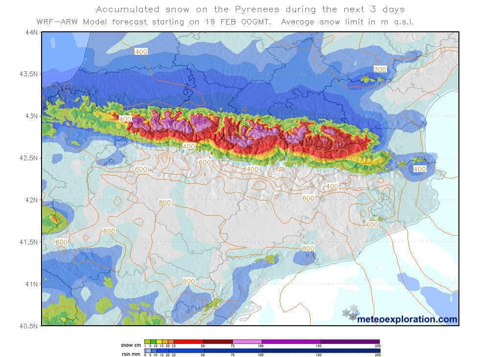 Image d'illustration pour Crue, neige et avalanches : les Pyrénées à risque ce mardi