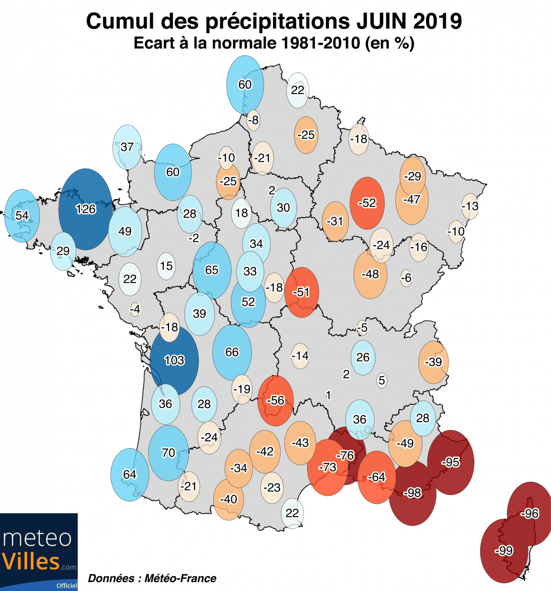 Image d'illustration pour Chaud et ensoleillé : le bilan cartographié de Juin 2019