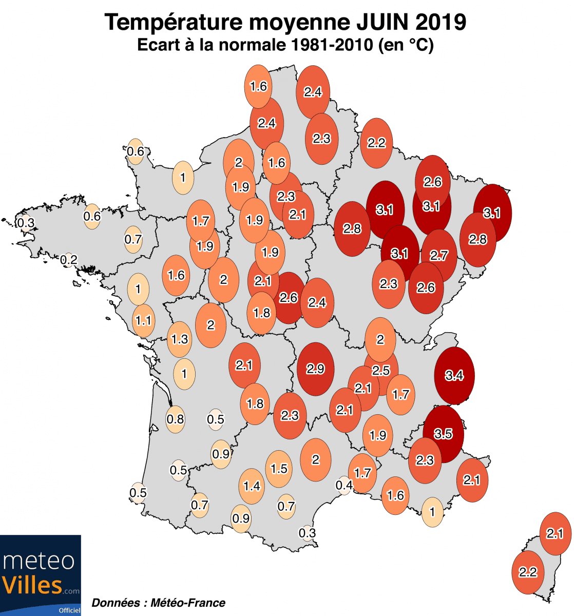 Image d'illustration pour Chaud et ensoleillé : le bilan cartographié de Juin 2019