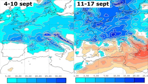 Image d'illustration pour Prévision mensuelle : persistance de contrastes en Septembre ? 