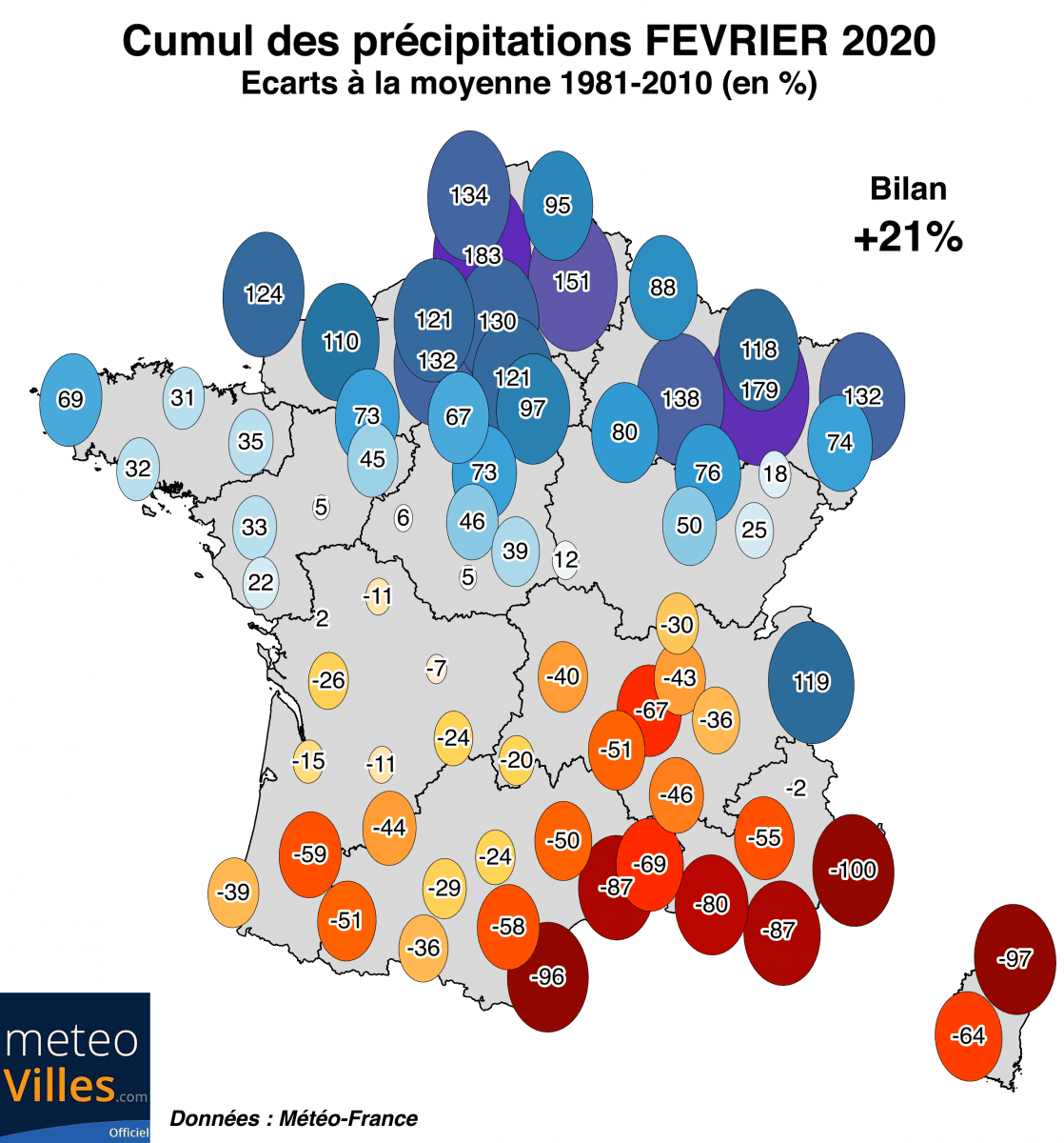 Image d'illustration pour Bilan de février 2020 : douceur exceptionnelle et pluviométrie contrastée