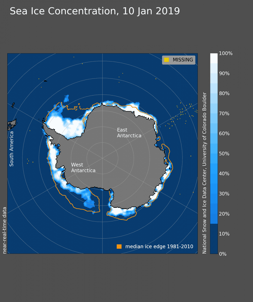 Image d'illustration pour La banquise mondiale au plus bas : record en Antarctique