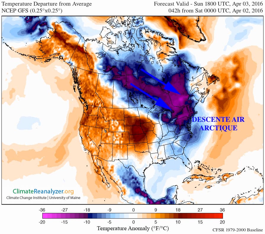 Image d'illustration pour Vague de froid tardive en Amérique du Nord 