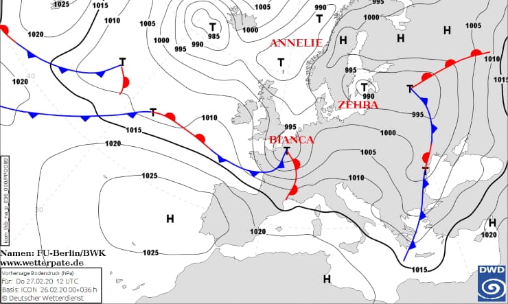 Image d'illustration pour Dépression Bianca : bilan de la neige et des vents tempétueux