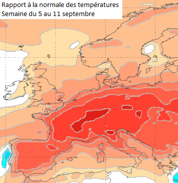Image d'illustration pour Vers un temps plutôt chaud et sec début septembre 