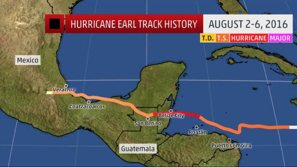 Image d'illustration pour Le cyclone Earl frappe l'Amérique Centrale