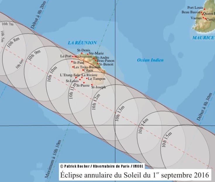Image d'illustration pour Eclipse de soleil du 1er septembre sur La Réunion
