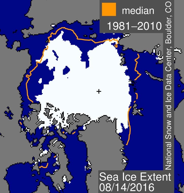 Image d'illustration pour La surface glacée de l'Arctique très inférieure à la normale