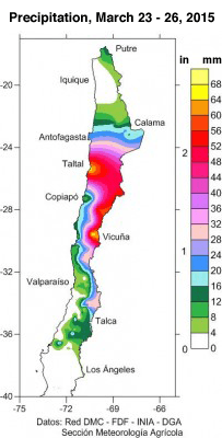 Image d'illustration pour Pluie sur le désert au Chili : dramatiques glissements de terrain - El Nino