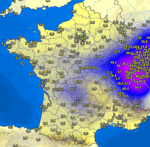 Image d'illustration pour Pluie abondante, inondations et crues sur le Centre de la France