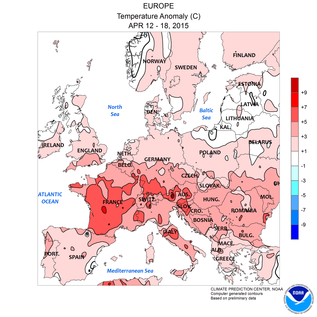 Image d'illustration pour Une douceur généralisée à l'Europe