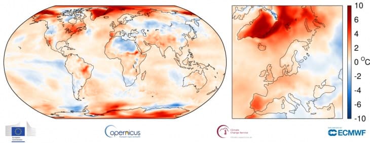 Image d'illustration pour Octobre 2017 parmi les plus chauds observés dans le Monde