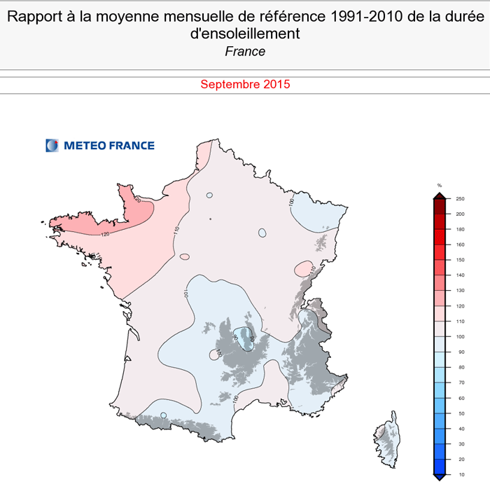 Image d'illustration pour Un mois de septembre assez frais - Précipitations et ensoleillement inégaux