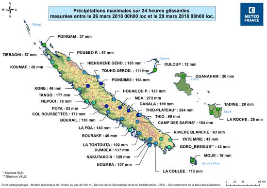 Image d'illustration pour Pluie diluvienne en Nouvelle Calédonie & cyclones en Australie