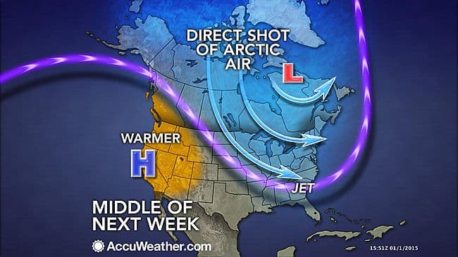 Image d'illustration pour Vortex polaire : neige et froid entre Canada et Etats-Unis