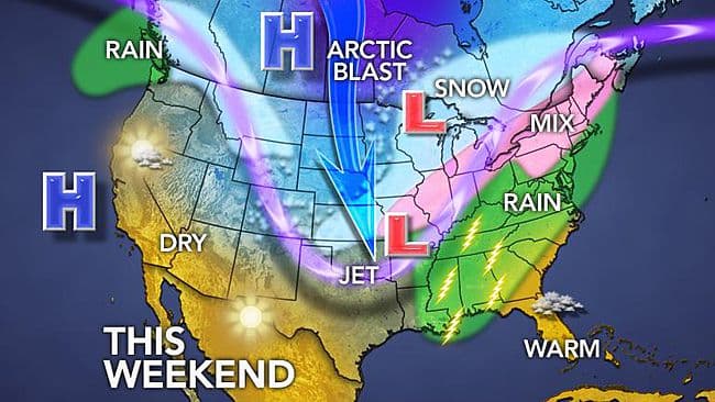 Image d'illustration pour Vortex polaire : neige et froid entre Canada et Etats-Unis