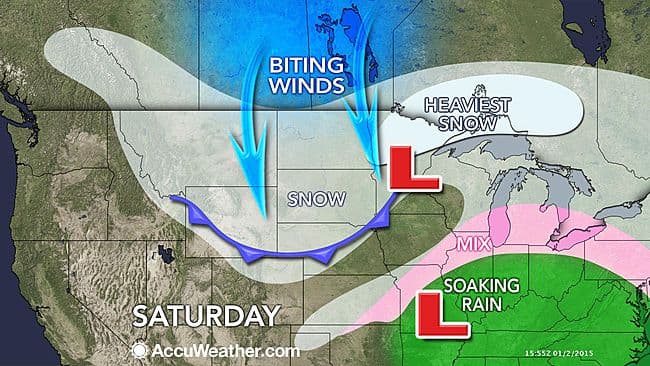 Image d'illustration pour Vortex polaire : neige et froid entre Canada et Etats-Unis