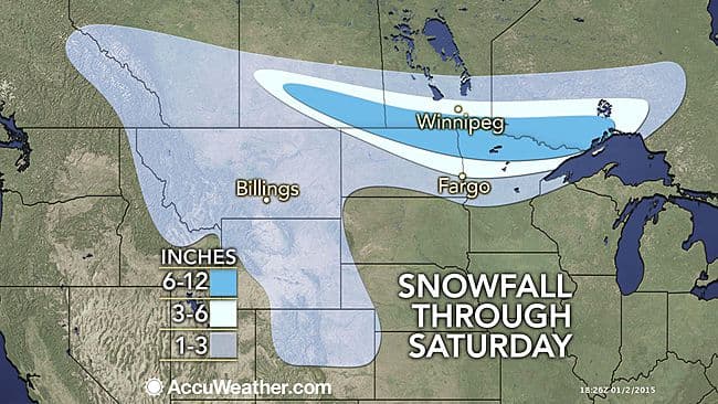 Image d'illustration pour Vortex polaire : neige et froid entre Canada et Etats-Unis