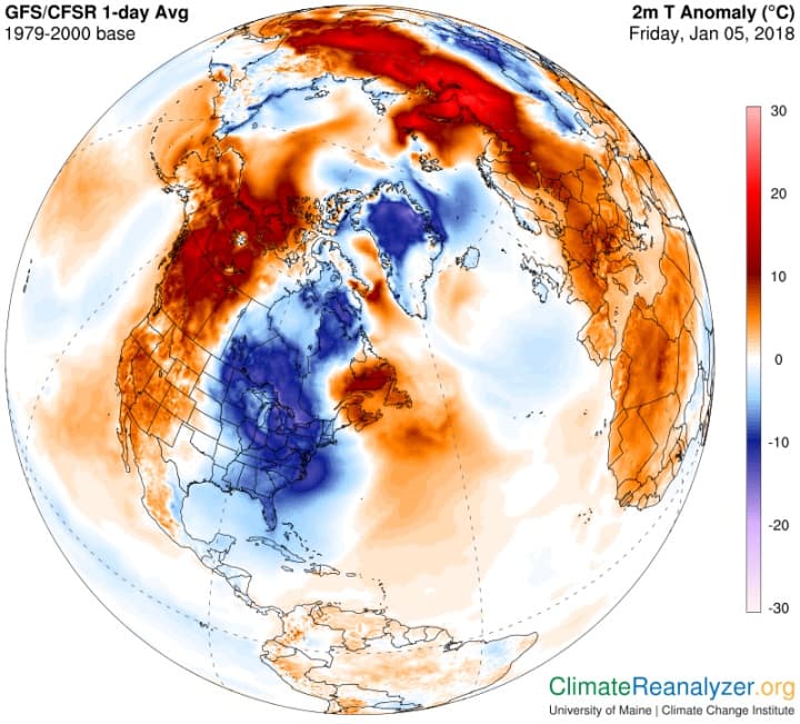 Image d'illustration pour Blizzard, neige et records de froid entre Canada et Etats-Unis
