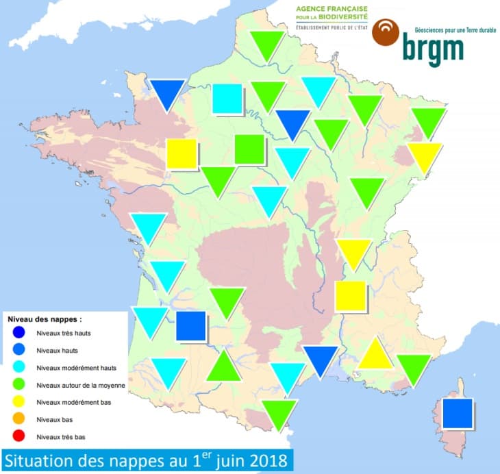 Image d'illustration pour Bulletin de niveaux des nappes phréatiques au 1er juin