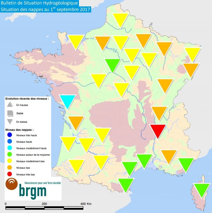 Image d'illustration pour Bulletin de niveaux des nappes phréatiques en septembre
