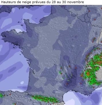 Image d'illustration pour Enneigement sur les Alpes et les Pyrénées