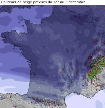Image d'illustration pour Enneigement sur les Alpes et les Pyrénées