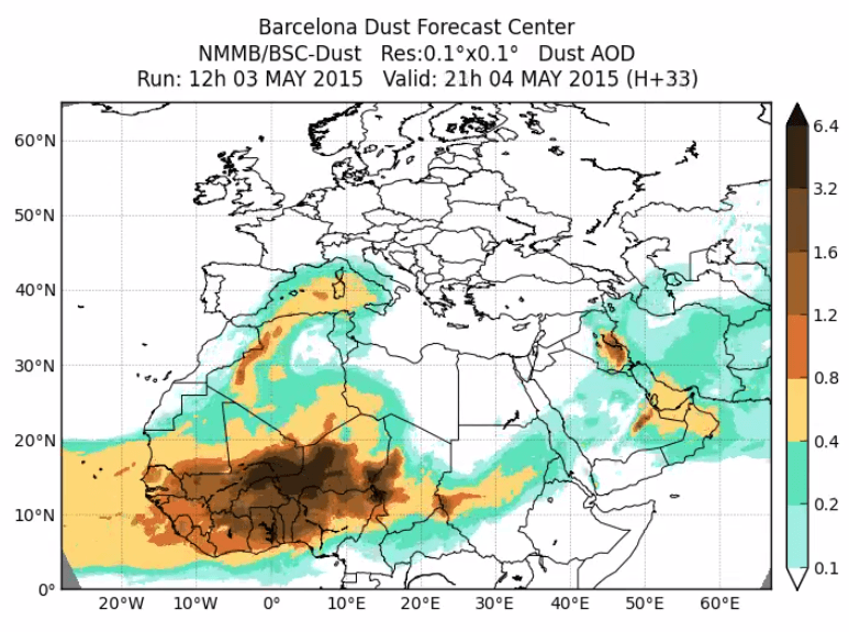 Image d'illustration pour Chaleur, foehn, vent et sable dans le ciel ce lundi
