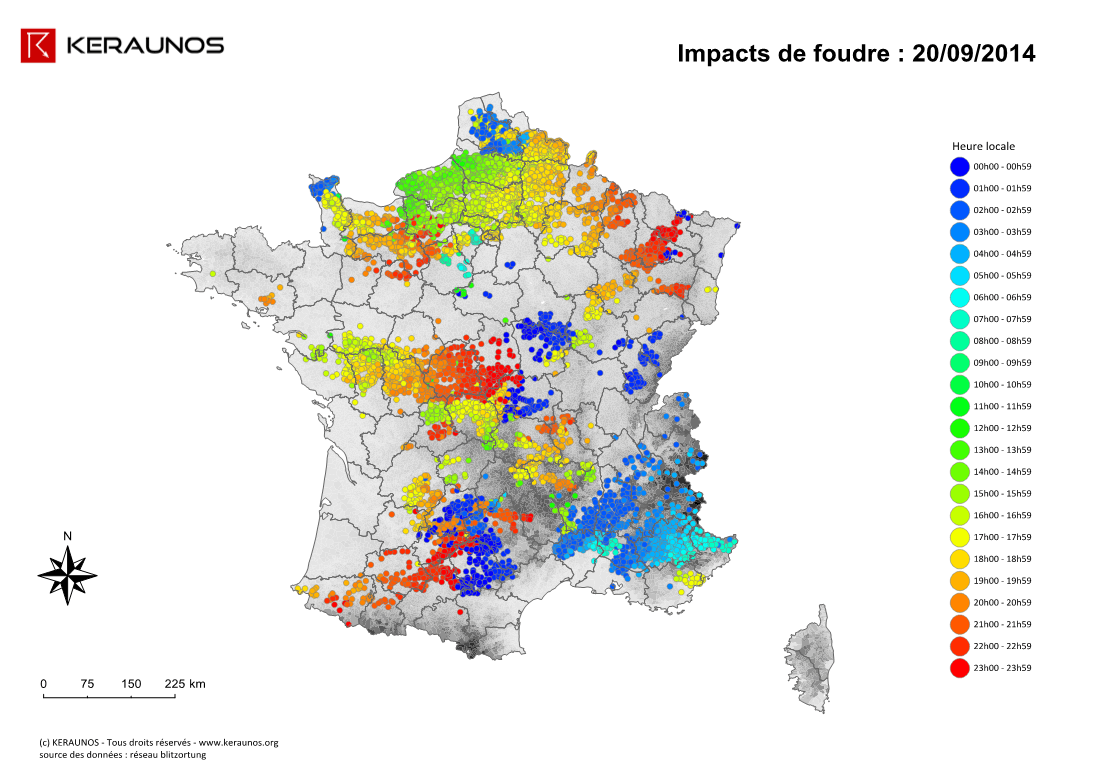 Image d'illustration pour Orages violents entre Normandie, IDF, Picardie, Nord Pas de Calais et Belgique