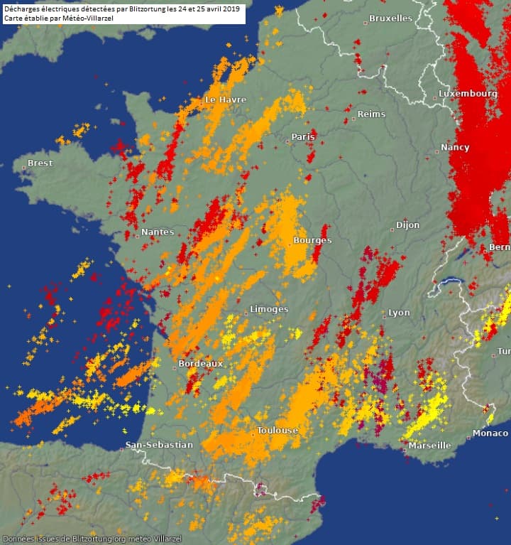 Image d'illustration pour Tempête, forte pluie, neige et orages les 24 & 25 avril