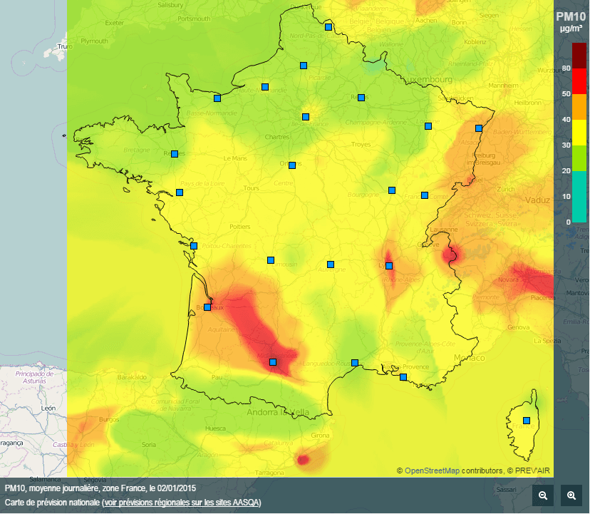 Image d'illustration pour Particules fines : un début d'année 2015 très pollué